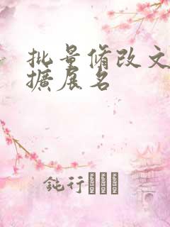 批量修改文件的扩展名