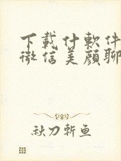 下载什软件可以微信美颜聊天