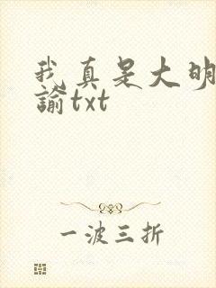 我真是大明星尝谕txt