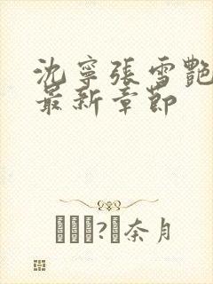 沈宁张雪艳小说最新章节