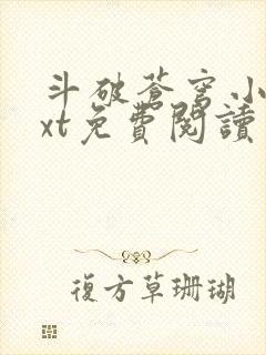 斗破苍穹小说txt免费阅读