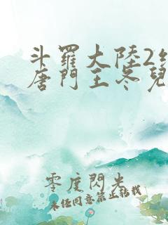 斗罗大陆2绝世唐门王冬儿的身份