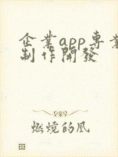 企业app专业制作开发