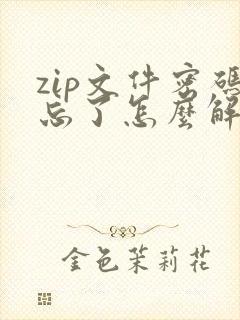 zip文件密码忘了怎么解除