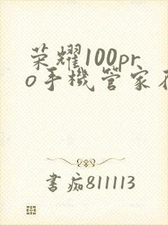 荣耀100pro手机管家在哪里