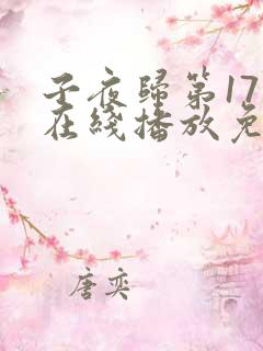 子夜归第17集在线播放免费