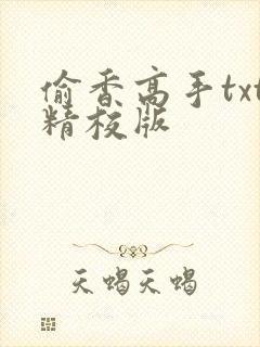 偷香高手txt精校版