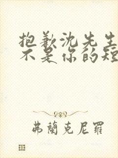 抱歉沈先生孩子不是你的短剧