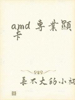 amd 专业显卡