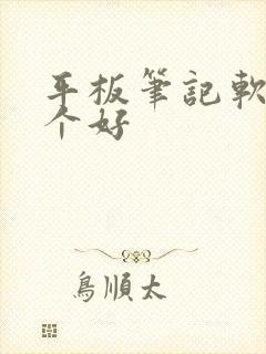 平板笔记软件哪个好