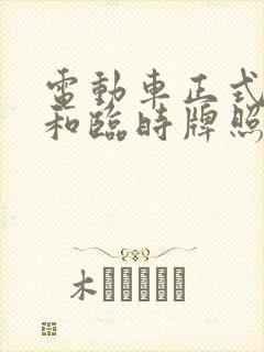 电动车正式牌照和临时牌照区别