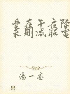 爱在午夜降临前未删减版电影