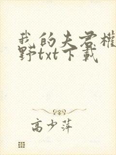 我的夫君权倾朝野txt下载