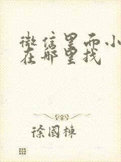 微信里面小程序在哪里找