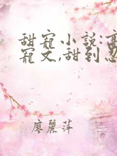 甜宠小说:高甜宠文,甜到忍不住想看