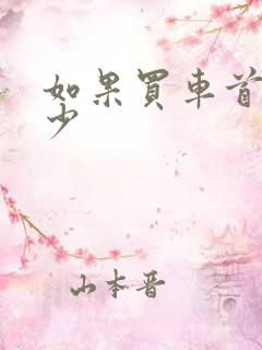 如果买车首付多少