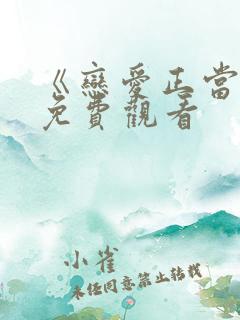 《恋爱正当时》免费观看