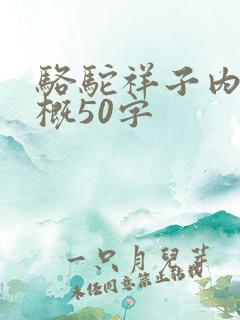 骆驼祥子内容梗概50字