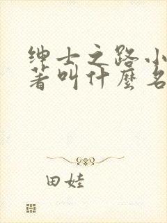 绅士之路小说原著叫什么名字