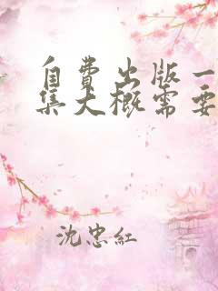 自费出版一本诗集大概需要多少钱