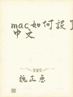 mac如何设置中文