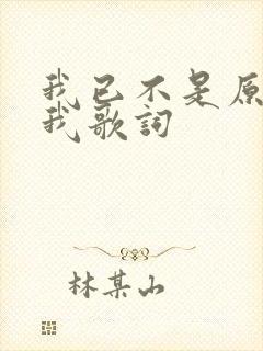 我已不是原来的我歌词