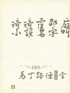 琦琦霍邵庭黎奈小说名字叫什么