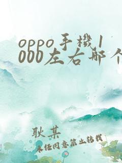 oppo手机1000左右哪个性价比高