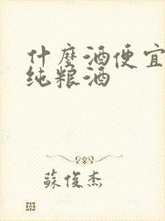 什么酒便宜又是纯粮酒