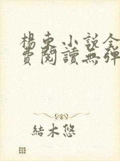 杨东小说全文免费阅读无弹窗