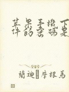 苹果手机下载软件的密码是什么