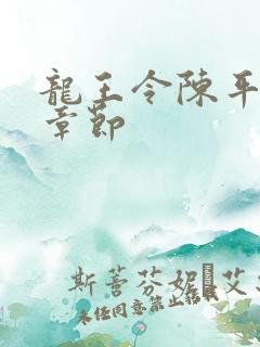 龙王令陈平所有章节