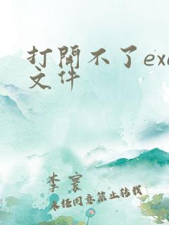 打开不了exe文件