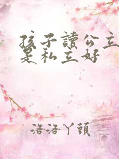 孩子读公立好还是私立好