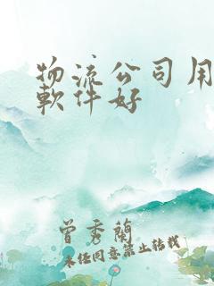 物流公司用什么软件好