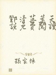 邓清苒叶天南小说免费阅读最新章节