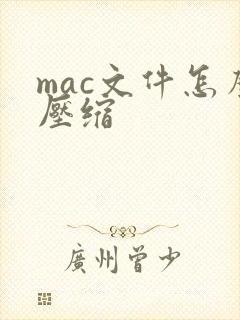 mac文件怎么压缩