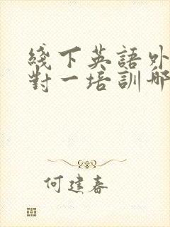 线下英语外教一对一培训哪家好