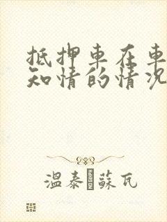 抵押车在车主不知情的情况下被卖了