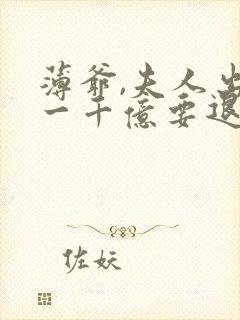 薄爷,夫人出价一千亿要退婚 暮小靓