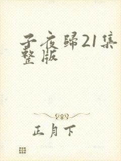 子夜归21集完整版