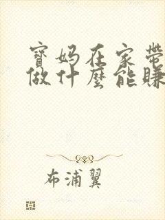 宝妈在家带孩子做什么能赚钱