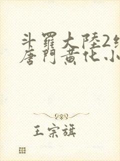 斗罗大陆2绝世唐门黄化小说