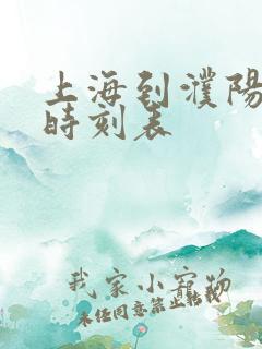 上海到濮阳大巴时刻表