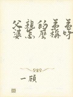 父亲的弟弟的老婆怎么称呼