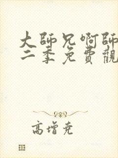 大师兄啊师兄第二季免费观看