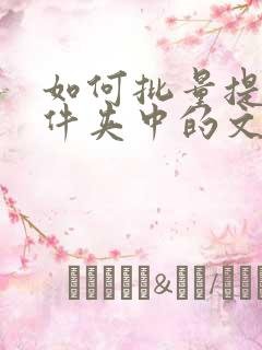 如何批量提取文件夹中的文件名