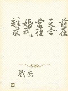 离婚当天前夫跪求我复合在线全文阅读