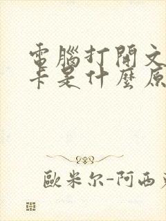 电脑打开文件很卡是什么原因