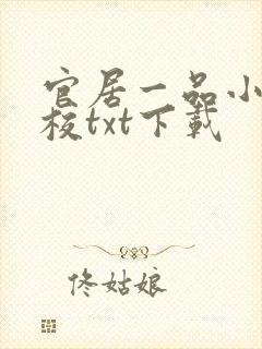 官居一品小说精校txt下载
